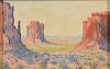 Warren E. Rollins (American, 1861-1962)      American Southwest Landscape with Buttes