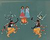 Allan Houser (American, 1914-1994)    Apache Gaan Dancing Figures Around a Fire