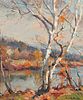 Emile A. Gruppé (American, 1896-1978)      Birch Trees in Autumn