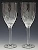 Pair of Lalique Ange Champagne Flutes