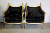 2Pairs Of Decorative Upholstered Arm Chairs To Inc