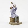 19/20th Century Gardner Russian Bisque Porcelain Figure "Man With Baby"