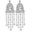 Stunning Pair of Art Deco Approx. 21.50 Carat Old European and Rose Cut Diamond and Platinum Chandelier Earrings