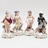 Set of Four Chelsea Porcelain Allegorical Figures of Four Continents