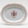 Chinese Export Porcelain Oval Platter with Arms of Adastra