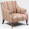 Howard & Sons Mahogany and Upholstered Library Chair