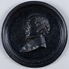 Black Painted Cast Iron Profile Portrait of Prime Minister Benjamin Disraeli