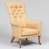 Victorian Tufted Upholstered Beechwood Armchair, Colefax and Fowler