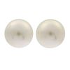 Pair of South Sea Cultured Pearl, 18k White Gold Earrings