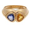 Tanzanite, Sapphire, 14k Yellow Gold Ring