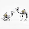 Two (2) Frank Meisler Sterling and Gold Plated Articulated Camels