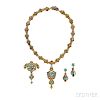Early Victorian Gold and Turquoise Demi-parure