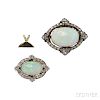 Two Antique Opal and Diamond Brooches