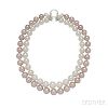 South Sea and Freshwater Pearl Double-strand Necklace