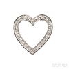Palladium and Diamond Heart Brooch, Tiffany & Co.
