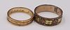 JEWELRY. (2) Antique Gold Bands.