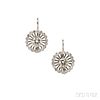 White Gold and Diamond Earrings
