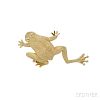 18kt Gold Frog Brooch, Henry Dunay