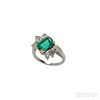Platinum, Emerald, and Diamond Ring, Harry Winston