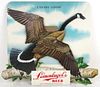 1954 Leinenkugel's Beer Canada Goose 3D Cardboard Sign Chippewa Falls, Wisconsin