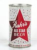 1962 Rahr's All Star Beer 12oz 117-21.2 Flat Top Can Green Bay, Wisconsin