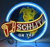 1969 Schlitz Beer Globe Backbar Neon Sign Milwaukee, Wisconsin