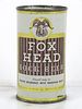 1958 Fox Head Bock Beer 12oz 66-16.1 Flat Top Can Waukesha, Wisconsin