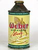 1950 Weber Waukesha Beer 12oz 188-29 Cone Top Can Waukesha, Wisconsin