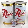 1970 Two Rainier Beer/Light Beer 15 inch Backbar Display Cans Miscellaneous Personal Items Seattle, Washington