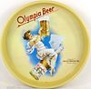 1972 Olympia Beer 13 inch Girl Riding Bottle Serving Tray Tumwater, Washington