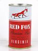 1949 Red Fox Premium Beer 12oz 119-23 Flat Top Can Norfolk, Virginia