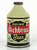 1951 Richbrau Beer 12oz 198-19 Crowntainer Cone Top Can Richmond, Virginia