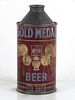 1948 Gold Medal Beer 12oz 165-29 Cone Top Can Wilkes-Barre, Pennsylvania