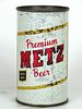 1956 Metz Premium Beer 12oz 99-17.2 Flat Top Can Omaha, Nebraska
