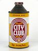 1953 Schmidt's City Club Beer 12oz 184-17 Cone Top Can Saint Paul, Minnesota