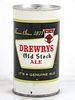 1964 Drewrys Old Stock Ale 12oz T59-19 Tab Top Can South Bend, Indiana
