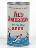 1963 All American Beer Rolled 16oz Short Sheet Can South Bend, Indiana