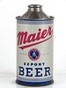 1937 Maier Export Beer 12oz 179-25a Cone Top Can Los Angeles, California