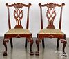 Chippendale style carved mahogany dining chairs