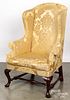 Custom Queen Anne style wing chair.