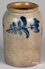 Pennsylvania stoneware jar, 19th c., with cobalt f