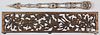Iron architectural grate, 19th c., with openwork f