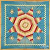 Pennsylvania patchwork lone star quilt, 19th c., w