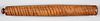 Tiger maple rolling pin, early 19th c., 14 3/4" l.