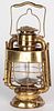Dietz brass fireman's lantern, 19th c., 14" h.