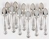 Eleven Reed & Barton sterling silver spoons, 12 oz