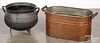 Savory, Philadelphia iron gypsy kettle, ca.1800