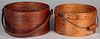 Two Shaker bentwood carry boxes, 19th c.