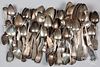 Large collection of coin silver spoons