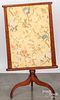 Federal tiger maple fire screen, 19th c.